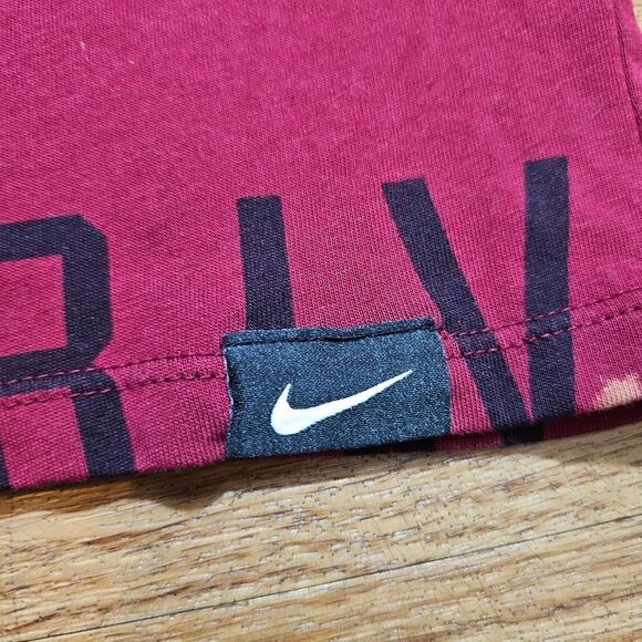 Nike LeBron James Strive For Greatness Tee Shirt AOP Black Crimson S Basketball - Picture 7 of 7